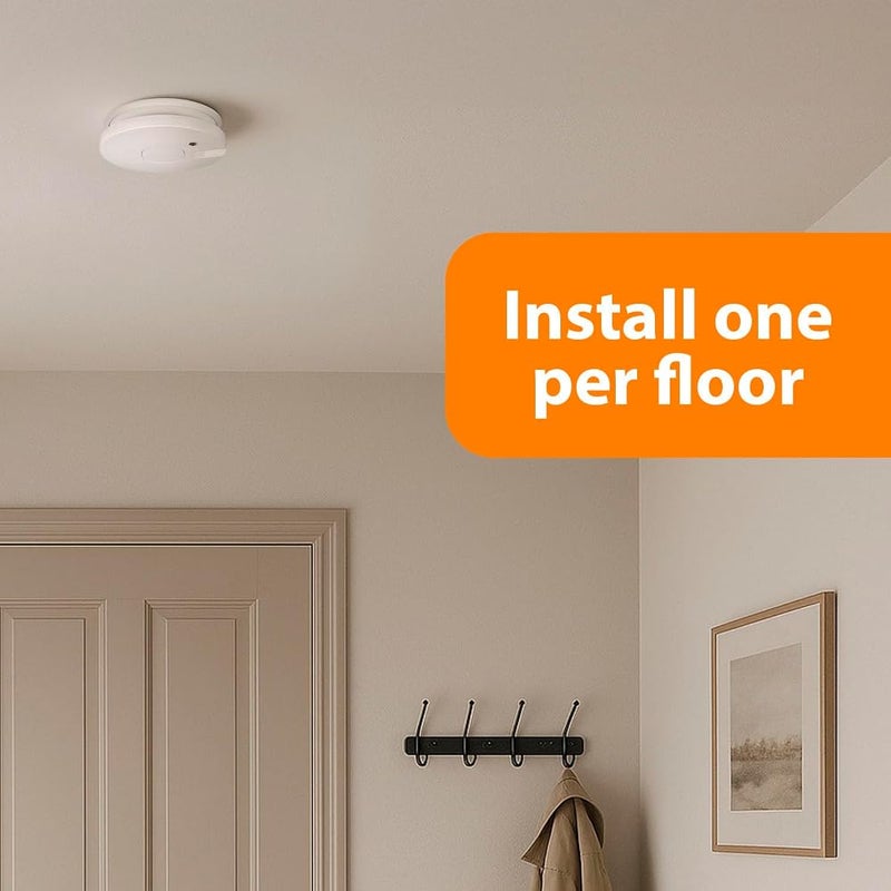 Smartwares طقم كاشفات دخان من سمارت ويرز عدد 4 - بطاريات قابلة للاستبدال لمدة 5 سنوات - كشف سريع وموثوق - 85 ديسيبل - FSM-11754 - Image 5