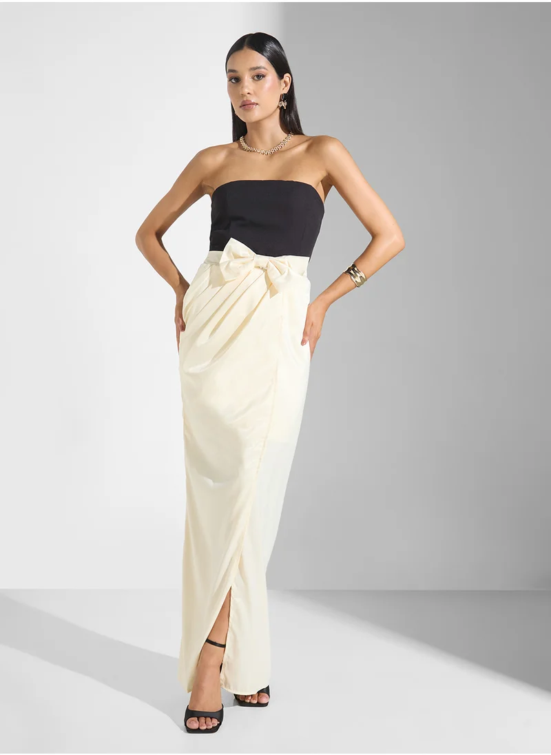 ايلا ليمتد اديشن Contrast Toned Bandeau Shimmer  Dress