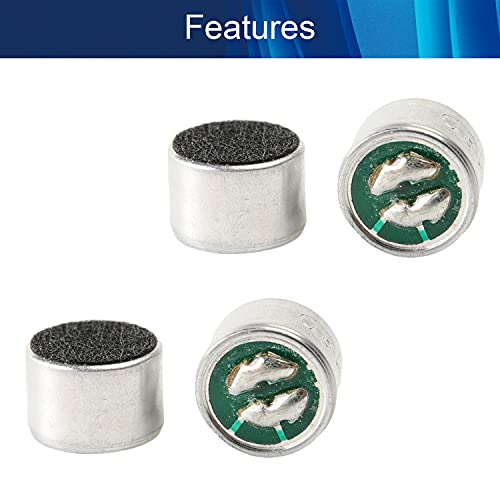 Fielect 10Pcs 9767-60DB Electret Microphone Pickup 9.7mm x 7mm Cylindrical Condenser MIC with Solder Joint for PCB - Image 3