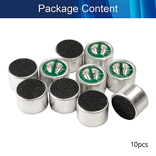 Fielect 10Pcs 9767-60DB Electret Microphone Pickup 9.7mm x 7mm Cylindrical Condenser MIC with Solder Joint for PCB - Image 4