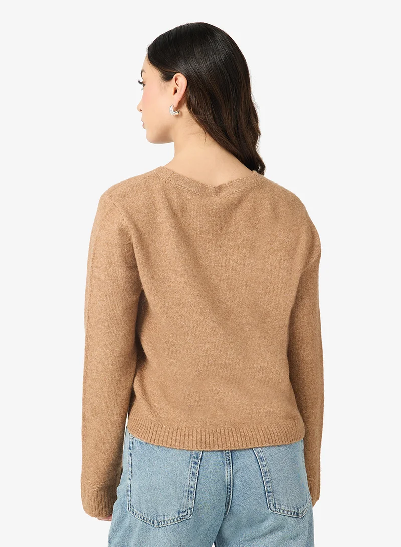 اونلي Onlrene Life Buttoned Long Sleeve Cardigan