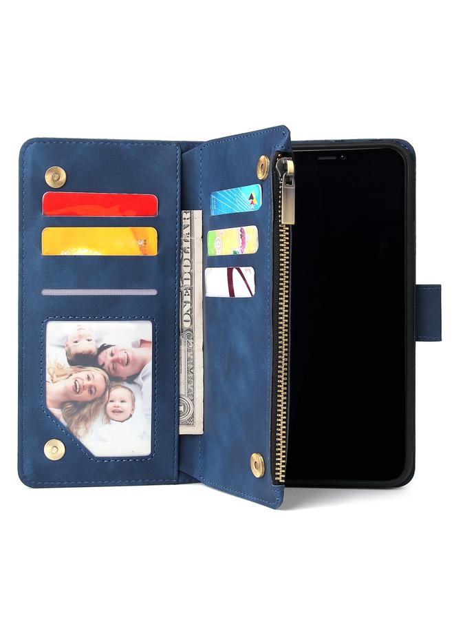 Zaboon Case For iPhone 11 Pro Max Multifunctional Retro Frosted Horizontal Flip Leather Case with Card Slot & Holder & Zipper Wallet & Photo Frame & Lanyard - Image 5