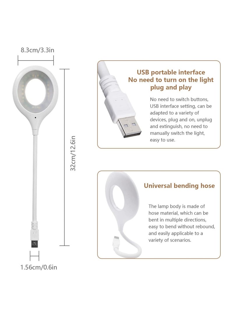 ELTRAZONE Voice Control USB Light for Laptop Keyboard, LED Reading Lamp Portable Small Night Light with Flexible Gooseneck for Power Bank, Computer - Image 5