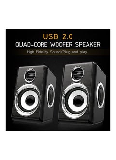 Kisonli Discover immersive audio with the T-005 Compact Speaker Set. This set features quad-core woofer technology that delivers deep bass and crystal-clear sound. Perfect for laptops, desktops, and mobile devices, these speakers enhance your audio experience for music, videos, and gaming.  - Image 3