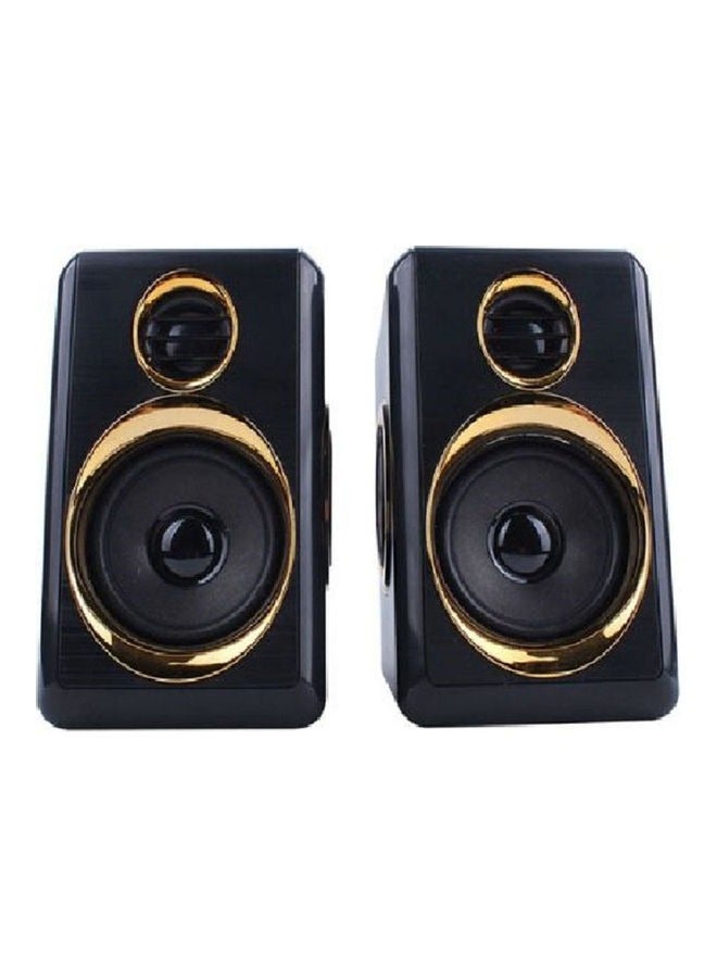 Kisonli Discover immersive audio with the T-005 Compact Speaker Set. This set features quad-core woofer technology that delivers deep bass and crystal-clear sound. Perfect for laptops, desktops, and mobile devices, these speakers enhance your audio experience for music, videos, and gaming.  - Image 2