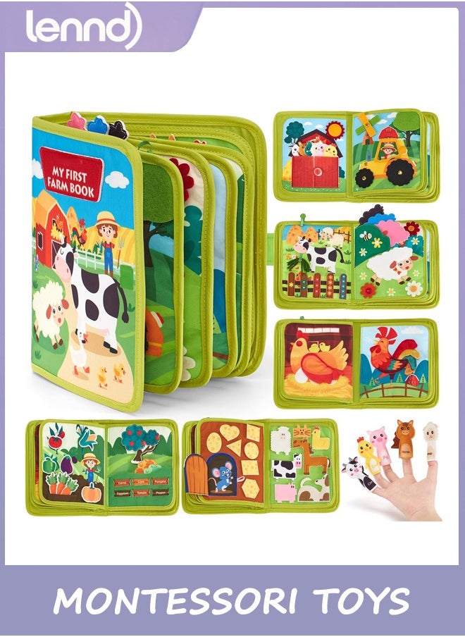 LENND Busy Book for Toddlers 1-3 - Montessori Toys Busy Board for 1 Year Old Boy Gifts Girl Toys Educational Learning Quiet Activity Books Toddler Airplane Travel Toy 1-2 One Year Old Birthday Gift  - Image 1