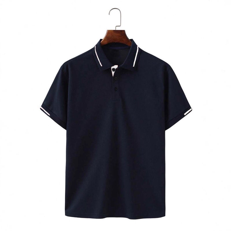 Casual Short Sleeve Polo Shirt - Image 3