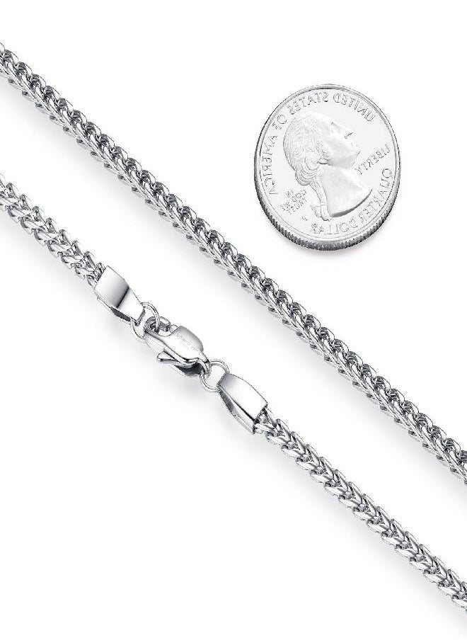 REVE Reve Jewelry 3mm Stainless Steel Franco Chain Necklace for Men and Women, 20-30 inches (22)  - Image 3