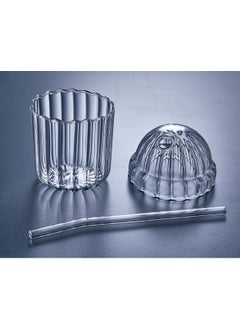 Devigo 1 Pinterest Glass with Lid and Straw | Cold Coffee and Presentation Glass | 430ml  - Image 5