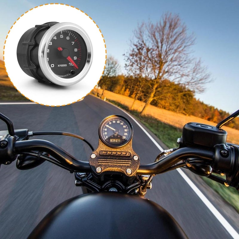 Universally Tachometer Speedometer Dials LED Display RPM Meter for 4, 6, 8 Cylinder Car Boat 12V 0‑10000RPM Tachometer Gauge for Car - Image 2