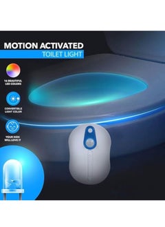 KASTWAVE Home Toilet Light, Motion Sensor Toilet Bowl Night Light, 16-Colour Changes Motion Sensor Toilet Seat Night Light, Internal Memory Light Detection, Motion Sensor Light Plug, Indoor Toilet Light Sensor  - Image 2