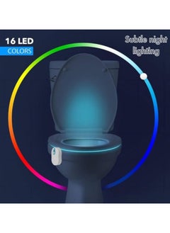 KASTWAVE Home Toilet Light, Motion Sensor Toilet Bowl Night Light, 16-Colour Changes Motion Sensor Toilet Seat Night Light, Internal Memory Light Detection, Motion Sensor Light Plug, Indoor Toilet Light Sensor  - Image 4