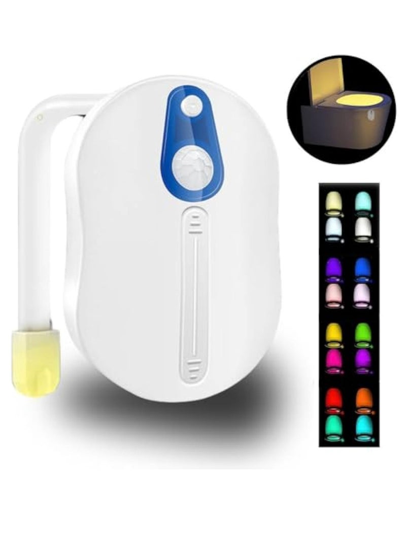 KASTWAVE - Home Toilet Light, Motion Sensor Toilet Bowl Night Light, 16-Colour Changes Motion Sensor Toilet Seat Night Light, Internal Memory Light Detection, Motion Sensor Light Plug, Indoor Toilet Light Sensor - Image 1