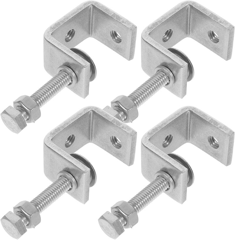 2pcs 1-inch 304 Stainless Steel C-clamps Heavy-duty Woodworking Tiger Clamps with Wide Jaw Openings for Home Improvement and Carpentry - Image 1