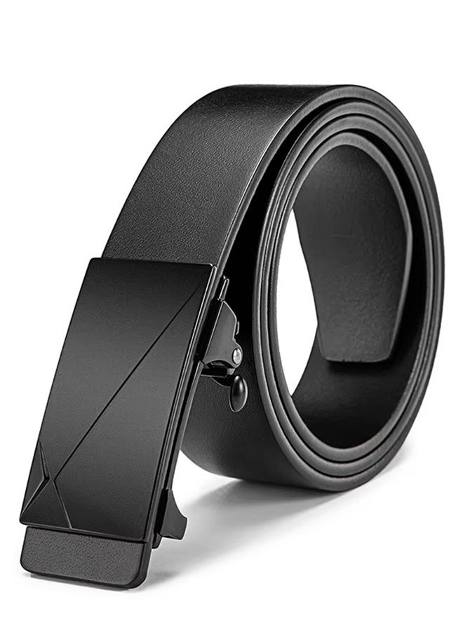 حزام جلدي للرجال، حزام عمل من الجلد بإبزيم أوتوماتيكي، حزام خصر بتصميم فاخر للرجال - Image 1