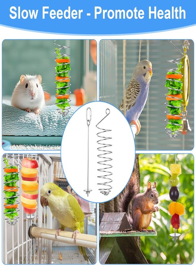 براساكو مجموعة ألعاب براساكو لإثراء حياة الفئران (قطعتان) - حامل فواكه وخضراوات معلق من الفولاذ المقاوم للصدأ - لعبة بحث عن الطعام مناسبة للهامستر والطيور والببغاوات - Image 4