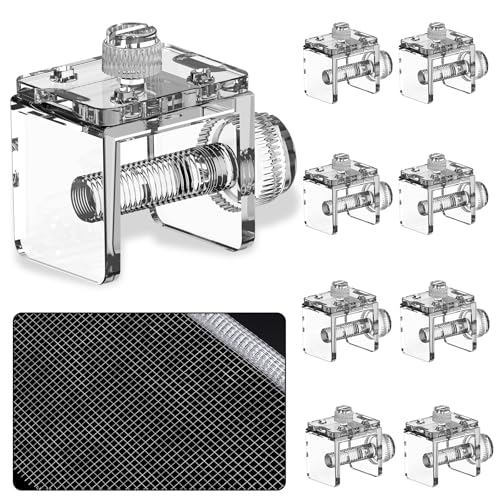 NestBasics DIY Aquarium Hood 8pcs Aquarium Fish Tank Hood Screen Cover net Clip Holder and 2.15 Feet X 1.73 Feet Aquarium lid top net Kits Suitable for Rimless and rimed Tank - Image 1