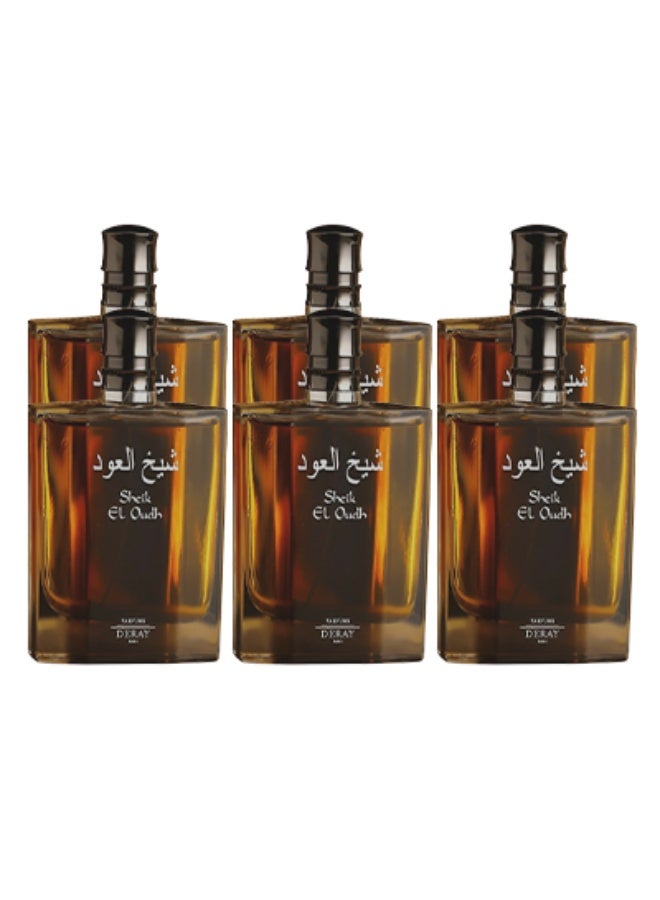 DERAY 6 Pieces Sheikh El Oud Perfume For Men 100ml EDP - Image 1