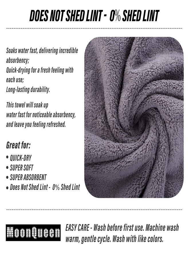MOONQUEEN 18 Pack Premium Hand Towels - Quick Drying - Microfiber Coral Velvet Highly Absorbent Towels - Multipurpose Use as Hotel, Bathroom, Shower, Spa, Hand Towel 16 x 28 inches (Light Grey) - Image 5