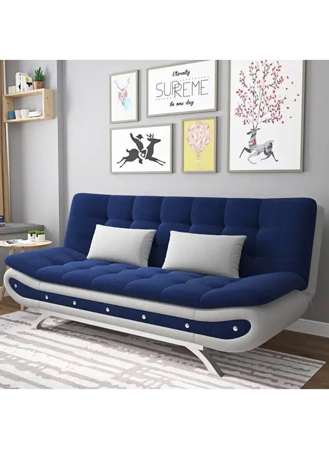 Comfynest أريكة سرير أنيقة للمعيشة المتعددة الاستخدامات أريكة مريحة تتحول إلى سرير مريح للجلوس أو النوم (أزرق داكن) - Image 1