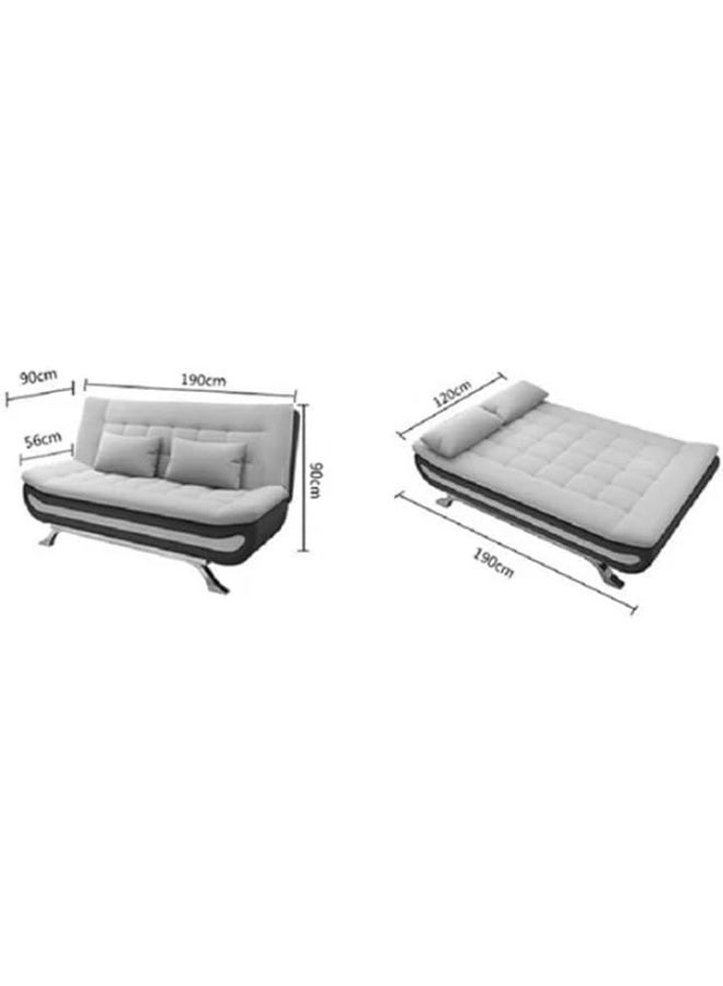 Comfynest أريكة سرير أنيقة للمعيشة المتعددة الاستخدامات أريكة مريحة تتحول إلى سرير مريح للجلوس أو النوم (أزرق داكن) - Image 2