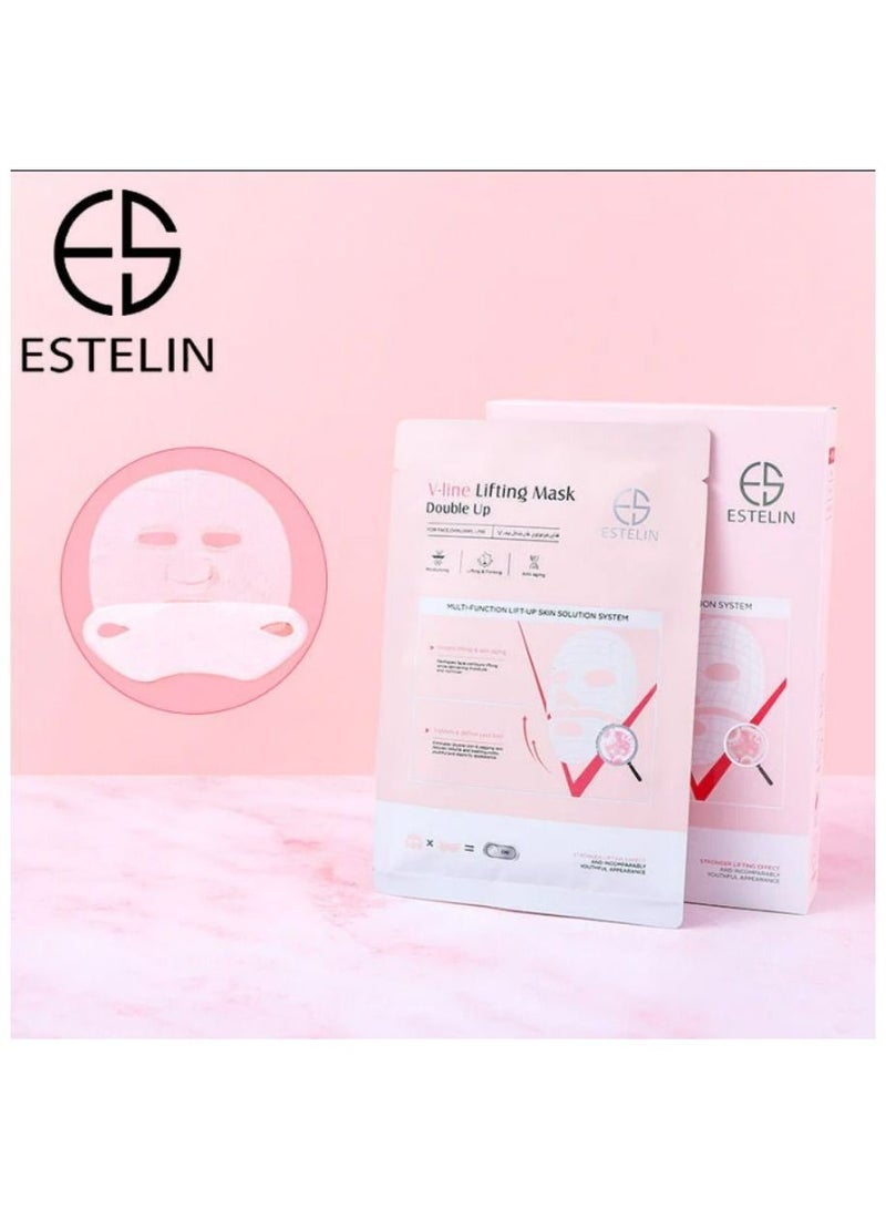 ESTELIN Double Up V-line Lifting Face Mask Chin Up Patch Lifting Mask 45 g 3pcs - Image 1