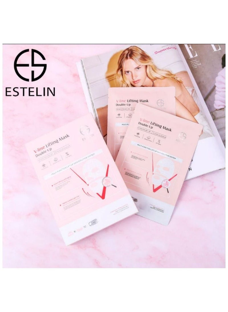 ESTELIN Double Up V-line Lifting Face Mask Chin Up Patch Lifting Mask 45 g 3pcs - Image 4