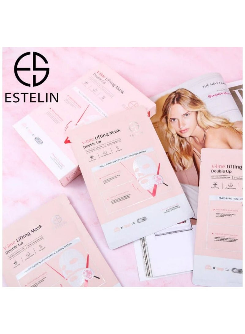 ESTELIN Double Up V-line Lifting Face Mask Chin Up Patch Lifting Mask 45 g 3pcs - Image 2