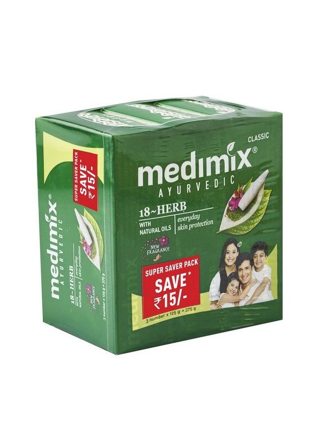 Medimix Ayurvedic Classic 18 Herbs Soap 3X125G  - Image 3