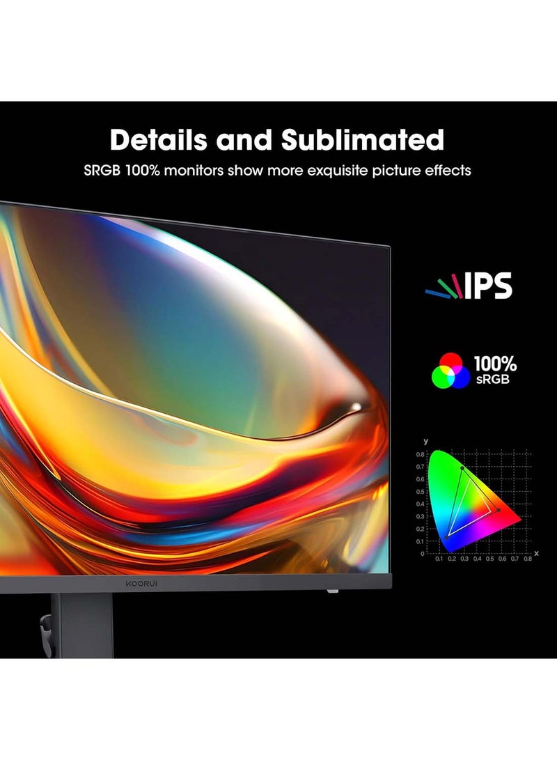 KOORUI Gaming Monitor 27E3QK - 27 Inch QHD Monitor, 240Hz, 1ms, IPS, Adaptive Sync, G-sync Compatible (2560x1440, HDR 400, HDMI, DisplayPort, Eye-Care), Black… - Image 4