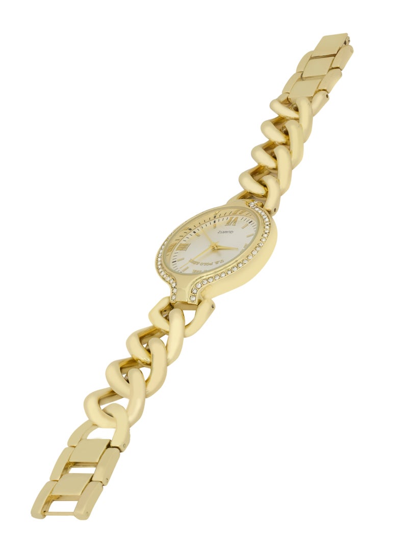 U.S. Polo Assn. Women's Quartz Analog gold tone plated watch and bracelet set - Image 4