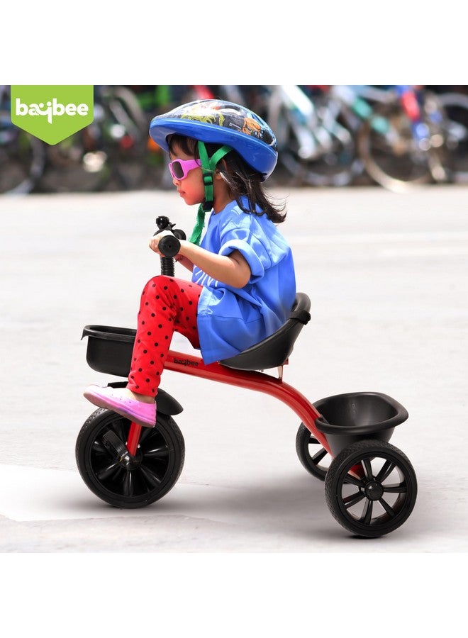 BAYBEE Baybee Baby Tricycle for Kids, Smart Plug & Play Kids Cycle with Eva Wheels, Bell, Storage Baskets & High Backrest | Kids Tricycle Trike | Baby Cycle for Kids 2 to 5 Years Boy Girl (Red)  - Image 2