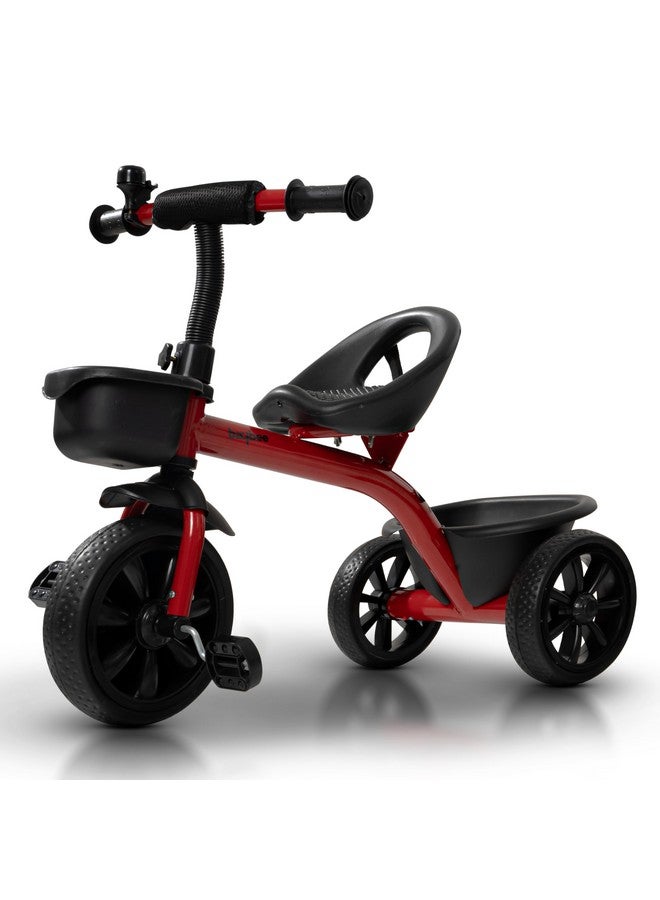 BAYBEE Baybee Baby Tricycle for Kids, Smart Plug & Play Kids Cycle with Eva Wheels, Bell, Storage Baskets & High Backrest | Kids Tricycle Trike | Baby Cycle for Kids 2 to 5 Years Boy Girl (Red)  - Image 1
