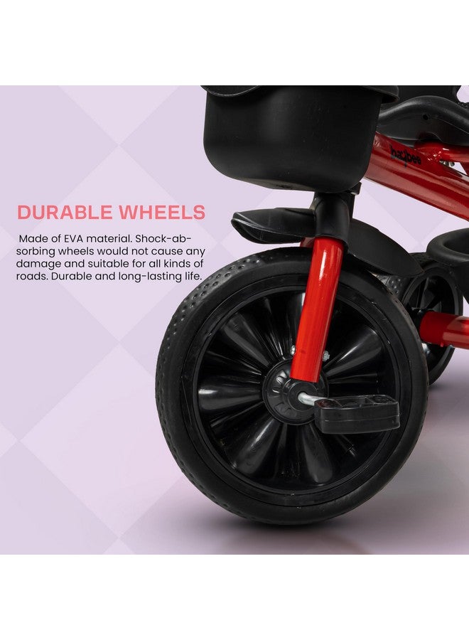 BAYBEE Baybee Baby Tricycle for Kids, Smart Plug & Play Kids Cycle with Eva Wheels, Bell, Storage Baskets & High Backrest | Kids Tricycle Trike | Baby Cycle for Kids 2 to 5 Years Boy Girl (Red)  - Image 5