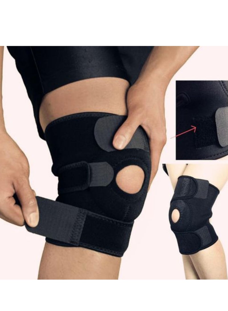 Spall 1pc Adjustable Fiess Knee Support Brace - Elastic Patella Belt with Secure Straps Cut-Out Design  - Image 2