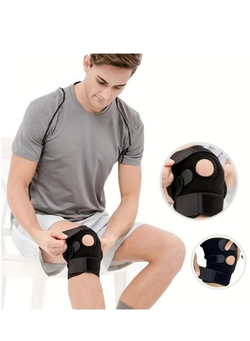 Spall 1pc Adjustable Fiess Knee Support Brace - Elastic Patella Belt with Secure Straps Cut-Out Design  - Image 3