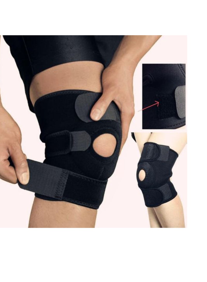 Spall 1pc Adjustable Fiess Knee Support Brace - Elastic Patella Belt with Secure Straps Cut-Out Design  - Image 1