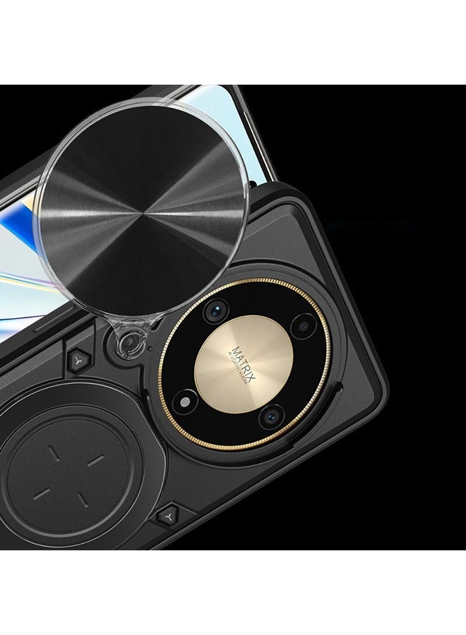 المجد x9b 5G / المجد x50 5G الإسكان ، مع انزلاق غطاء الكاميرا ودعم عصابة المغناطيسي ، عالية الجودة غطاء الحماية من الصدمات ، وحماية ضد السقوط ، صدمة الإسكان ، أسود - Image 4