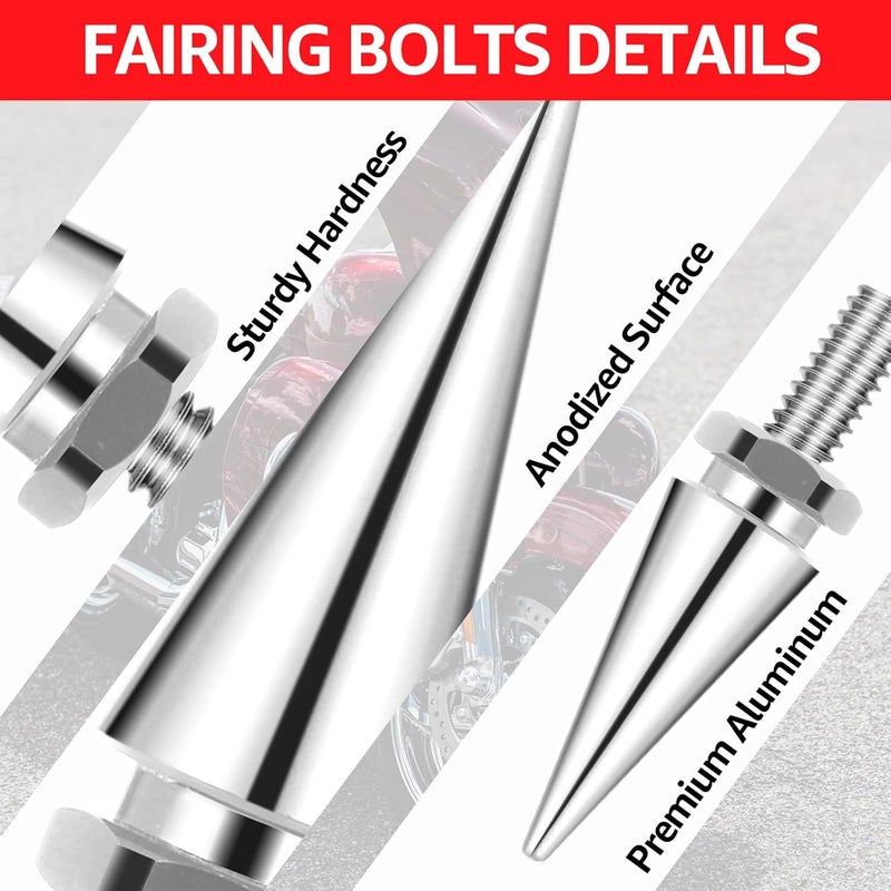 AEEAST Chrome Fairing Windshield Bolts for Harley Davidson Touring 2014-2024 - Image 5