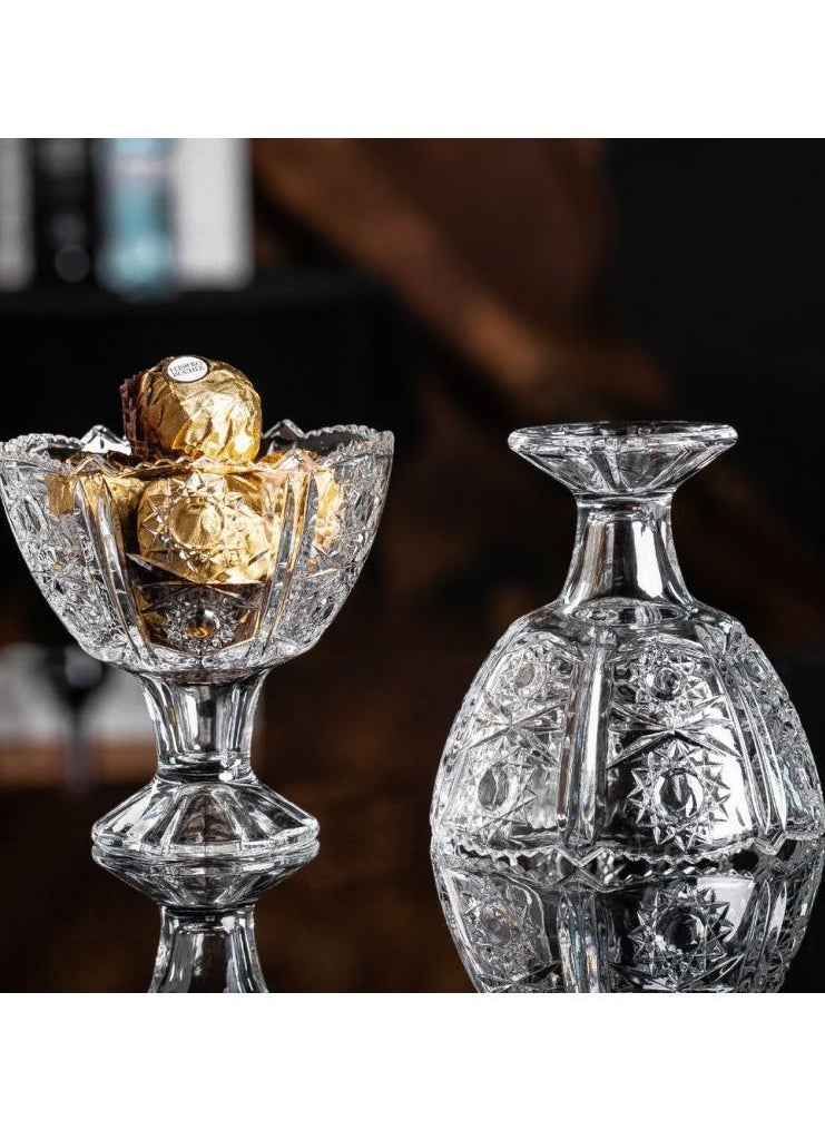 Delisoga - Fruit Serving Crystal Bowl - Decoration Fruit Bowl For Dining Table - Decorative Serving Bowl For Parties Set of 7 - Image 1