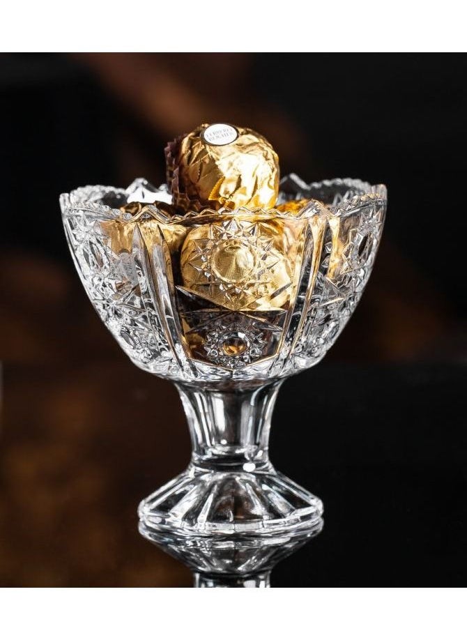 Delisoga - Fruit Serving Crystal Bowl - Decoration Fruit Bowl For Dining Table - Decorative Serving Bowl For Parties Set of 7 - Image 1