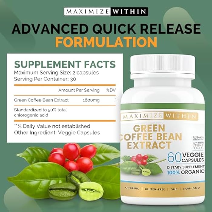Maximize Within Green Coffee Bean Extract, 60 ct - Image 3