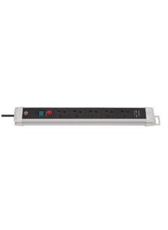 Brennenstuhl 5-Socket and 2 USB Extension Cord Grey and Black 3 m 1955153600  - Image 1