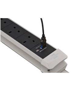 Brennenstuhl 5-Socket and 2 USB Extension Cord Grey and Black 3 m 1955153600  - Image 2
