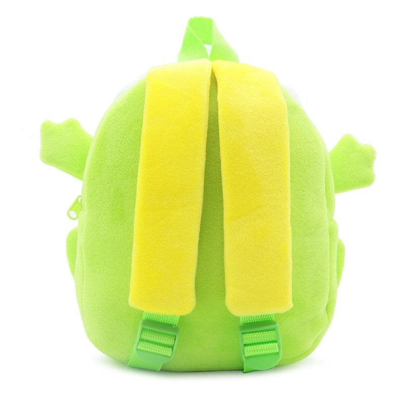 Plush Kids Backpack, Frog Animal Design, Soft Lightweight School Bag for Toddlers and Preschool Kids - Image 5