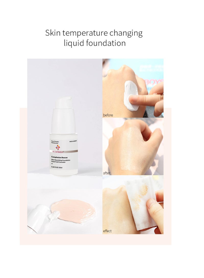 إيكونساين كريم أساس سائل متغير درجة الحرارة من إيكونزاين ماجيك وخافي عيوب التبييض - Image 5