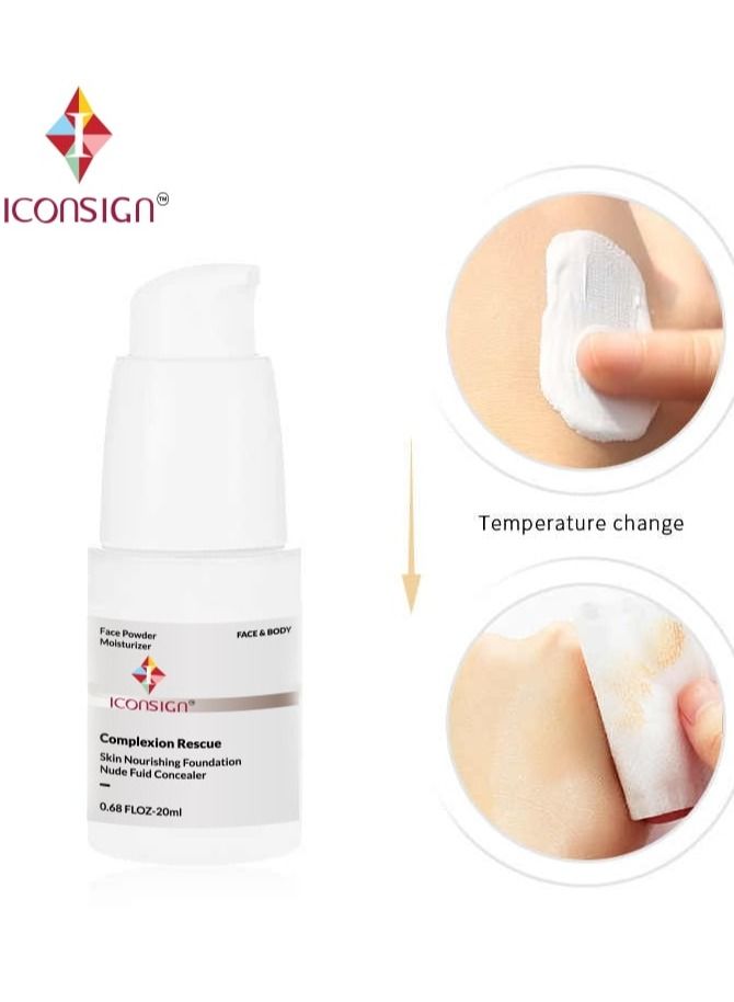 إيكونساين كريم أساس سائل متغير درجة الحرارة من إيكونزاين ماجيك وخافي عيوب التبييض - Image 4