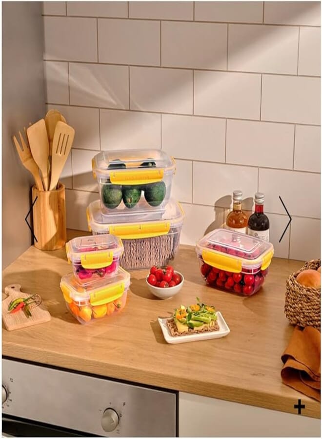 Dunya 3 Piece Master food box Rectangular food storage container Set (400-800-1400 ml)