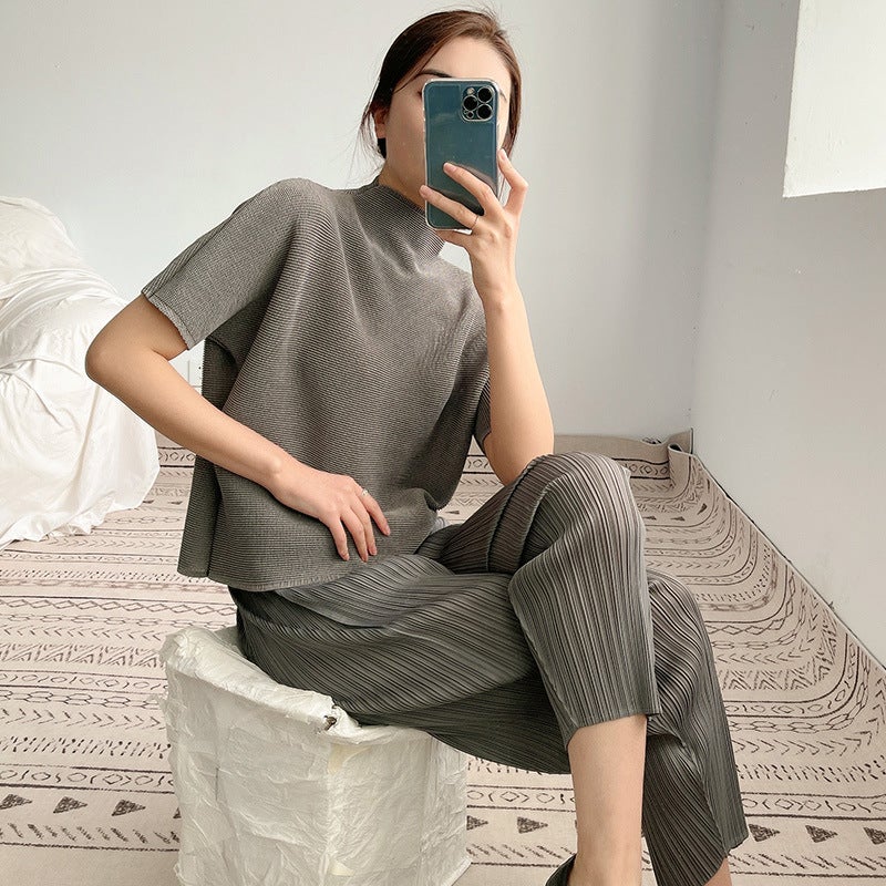 Green Women's Top Summer Loose Fit Short Sleeves Casual Fashionable - Image 3