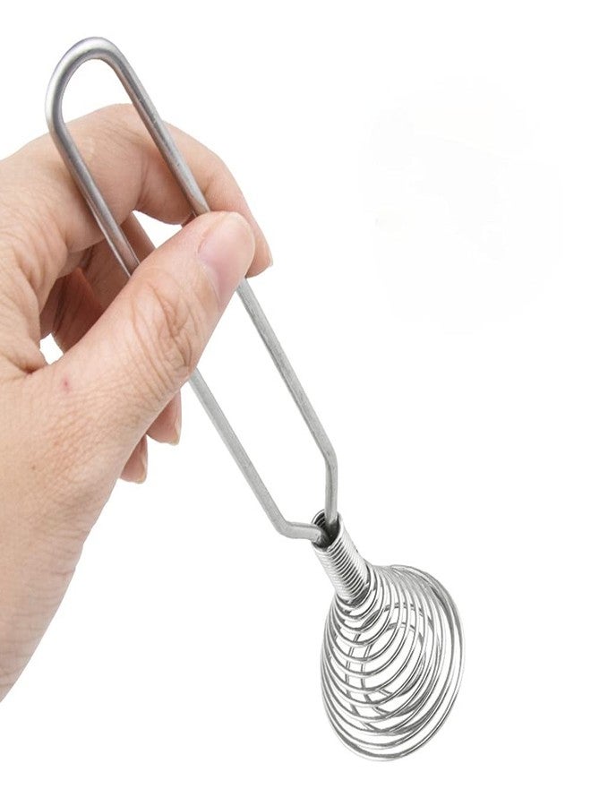 LUFMWCWD Stainless Steel Spring Coil Whisk Wire Whip Cream Egg Beater Gravy Cream Hand Mixer Kitchen Tool Accessories For Mixing, Blending, Beating, Stirring, Cooking - Image 1